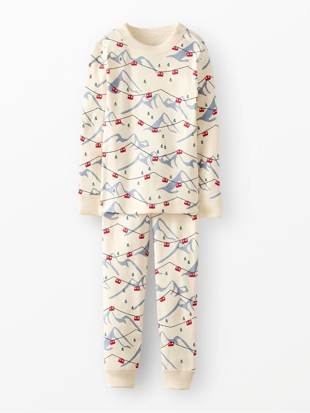 HANNA ANDERSSON GONDOLAS SKI HOLIDAY LONG JOHN PAJAMAS 5